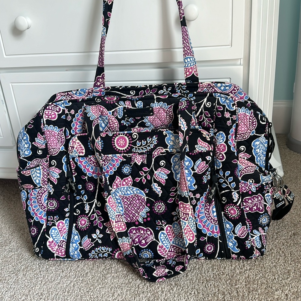 Vera Bradley diaper bag for moms flower extra large bag